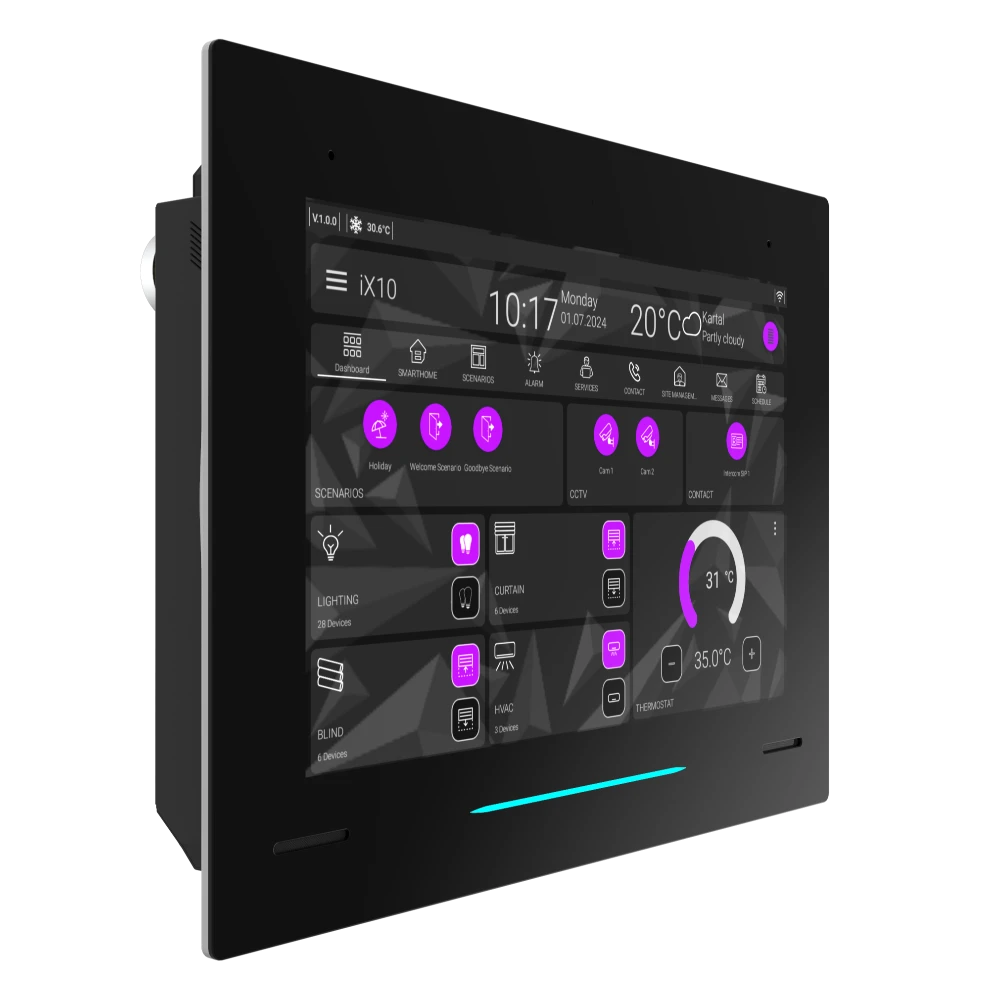 Interra iX15 Touchpanel 15 Zoll, KNX, PoE, Schwarz
