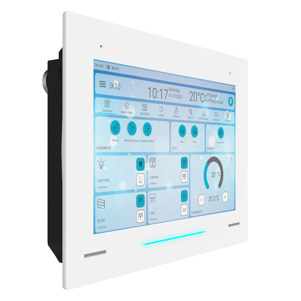 Interra iX10 Touchpanel 10,1 Zoll, mit Rahmen, weiß