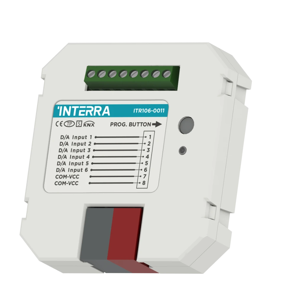 Interra KNX Binäreingangsmodul mit Thermostatfunktion 6 Kanäle