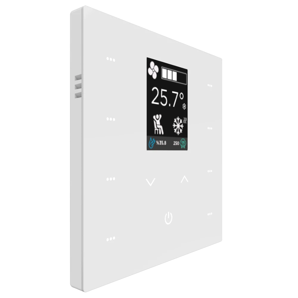 Interra iX2, KNX Touchpanel, 2 / 4 / 8 Tasten, Schwarz, mit Display