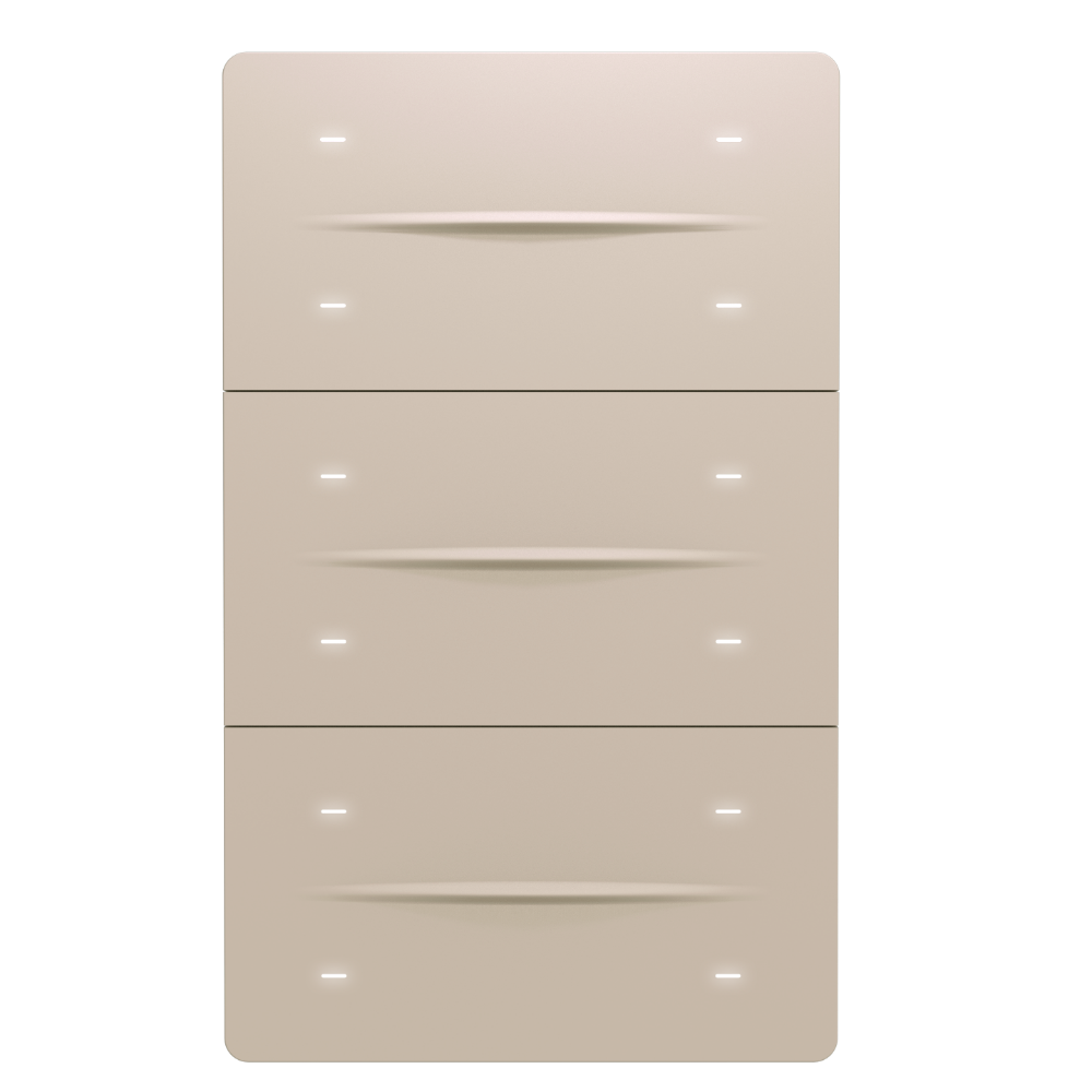 Interra iXm KNX Taster, 12-fach, Aluminium Bronze
