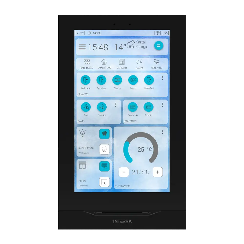 Interra i7+ Touchpanel-Rahmen 7 Zoll, Acryl schwarz