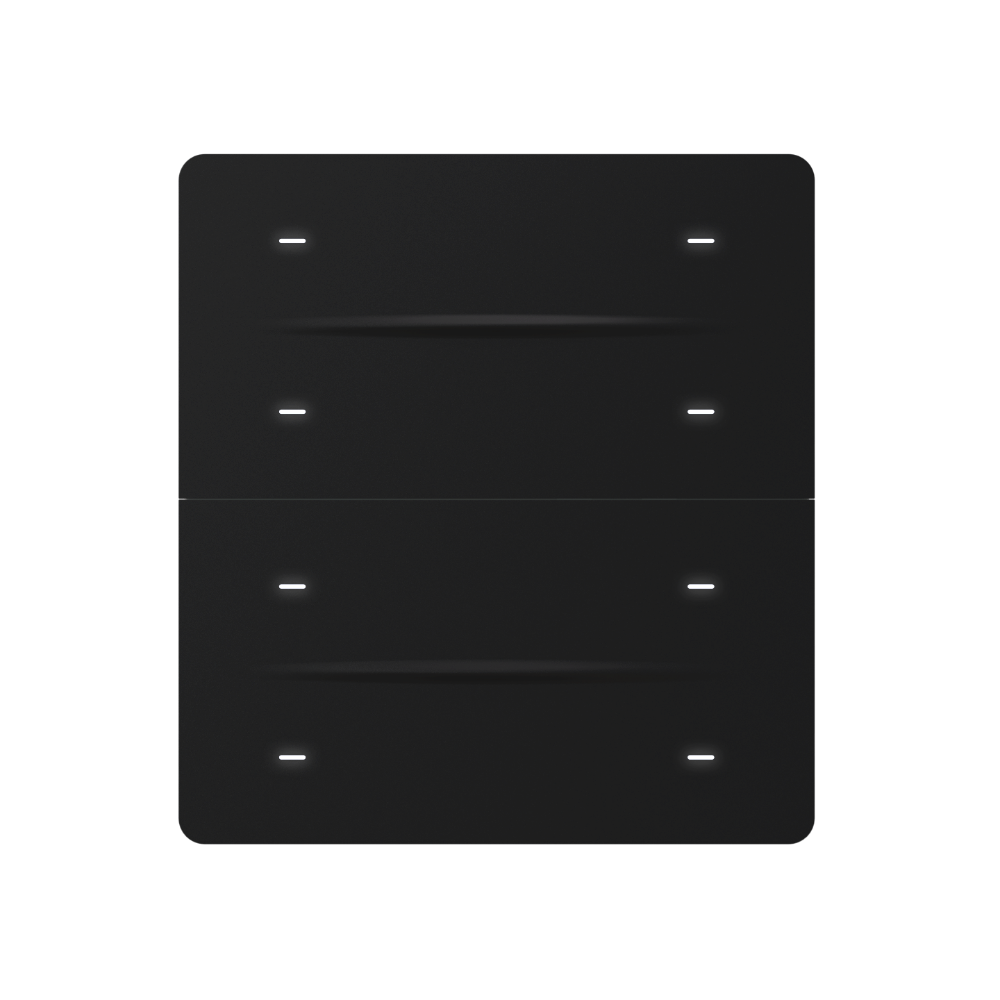 iX-M 8-Tasten KNX Tasterpanel - Schwarz